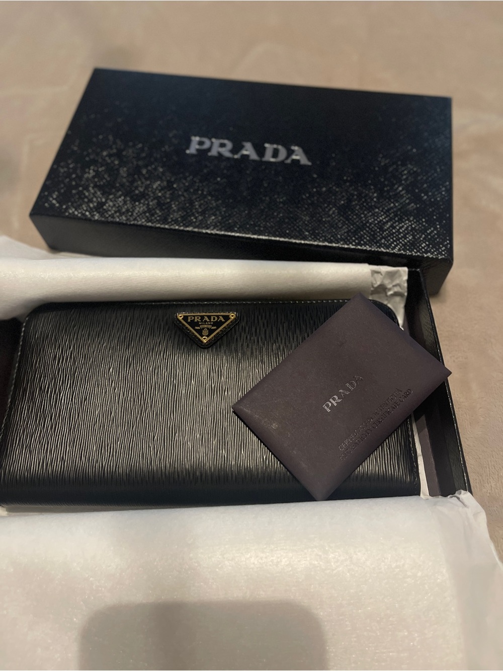 Prada Large Saffiano Leather Wallet